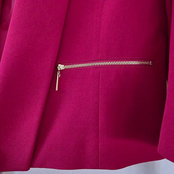 Black Label By Evan Picone Jacket Women’s 10 Ruby Red Blazer Open NWT Holiday - Picture 7 of 12